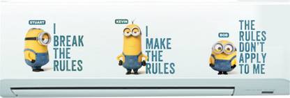 DivineDesigns 23 cm Minions AC Sticker Self Adhesive Sticker