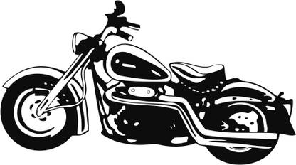 DivineDesigns 46 cm Bullet Bike Wall Sticker Self Adhesive Sticker