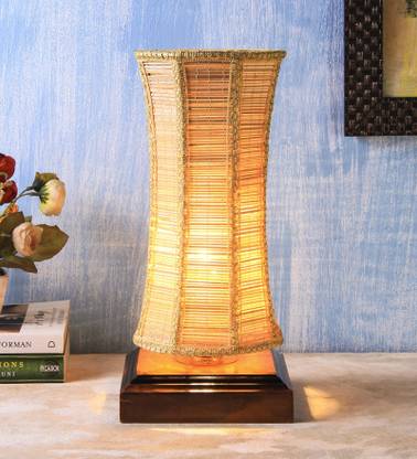Devansh Wood Band Bamboo Table Lamp Table Lamp