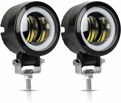 TRP Traders Motorcycle Driving Lights 3 Inch 20W Round Headlight with Blue Angle Eye Projector Lens