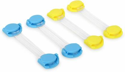 THE BABY CO. baby safety products Baby Safety Locks Adjustable and Flexible Lock Big 3M Adhesive Surface Area for Better Stick Cabinet Drawer Lock Children Kids Kitchen Fridge Child Safety Latch Lock