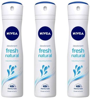 NIVEA FRESH NATURAL DEO 150 ML - 3 Deodorant Spray  -  For Women