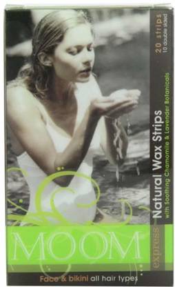 Moom Express Pre Waxed Strips For Face & Bikini, 20 Strip Box Strips