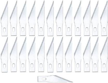 CHROME 25 Interchangeable Sharp Only Blade For Detail Pen Knife Metal Grip Hand-held Paper Cutter