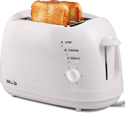 iBELL 750-Watt Bread Toaster With Mid Cycle Heating Element, White 230 W Pop Up Toaster