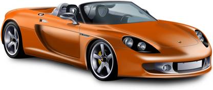 DivineDesigns 41 cm Orange Car Self Adhesive Sticker