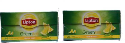 Lipton Lemon Zest (2 Box Of 25 Tea Bags) Green Tea Bags Lemon Green Tea Bags Box