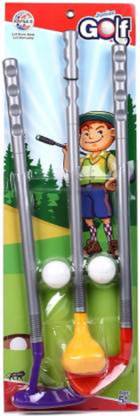 PRATIGYA COLLECTION Junior Golf Set for Kids with 3 Different Golf Sticks and Ball Golf Set Golf Set