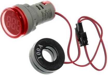 brow Round Ammeter with Current transformer Coil AC 22mm 100A (RED) Ammeter