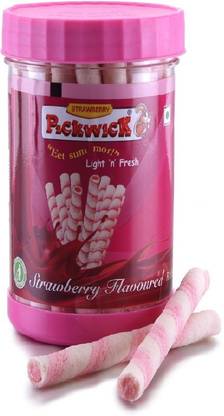 Pickwick Strawberry Rolls Wafer Rolls