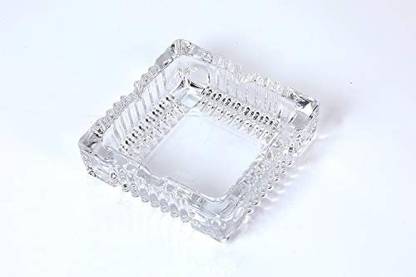 AKSHAR SHOPFRONT Clear Glass Ashtray