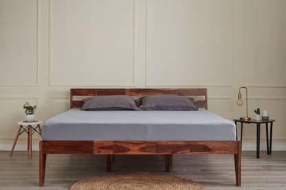 Wakefit Bed+Mattress Combo- Memory Foam Mattress with Sheesham Wood Solid Wood Queen Bed
