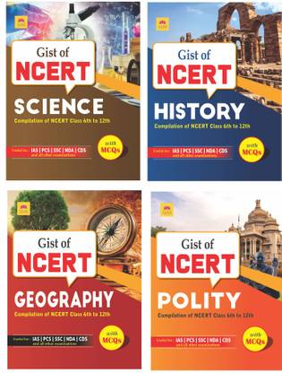 GIST OF NCERT COMBO(HISTORY+GEOGRAPHY+POLITY+SCIENCE) 4 BOOKS