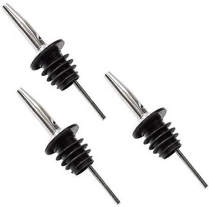 Dynore Dynore Stainless Steel Set of 3-Metal Wine Bottle Pourer/ Pour Spout Stainless Steel Bottle Stopper