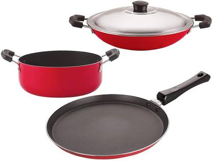 NIRLON Non-Stick Non-Toxic Cookware Combo Set Non-Stick Coated Cookware Set