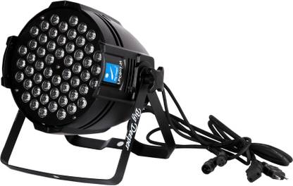 Big Deeper LPC007H 3W x 54 RGB (3 IN 1) Led Par Light With 4 WIRES ( 2Power Cable + 2 DMX Cables)for DJ Disco Party, Weddings and Stage Lightings Single Disco Ball