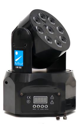 Big Deeper Rotating Led Moving Head Light (9 X 8W RGB Leds) With 8 Channel Single Disco Ball
