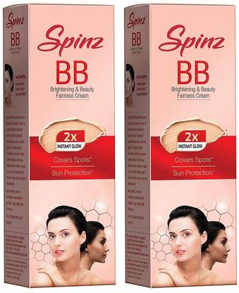 Spinz BB Brightening & Beauty Fairness Cream 15g (Pack of 2)