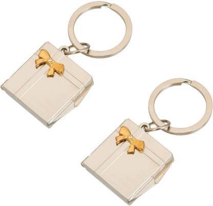 ZYZTA Square shaped Double photo Frame Keychain Pack of 2 Key Chain