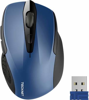 टेकनेट M003 2.4G Ergonomic Wireless Mobile Optical Mouse with USB वायरलेस ऑप्टिकल माउस