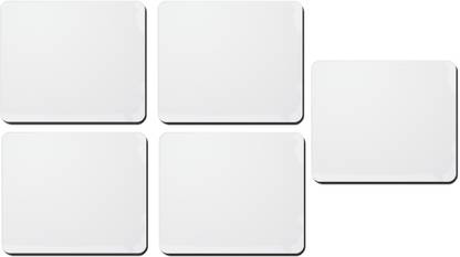 NIRBHAY Plain White Mouse pad Set of 5 Mousepad