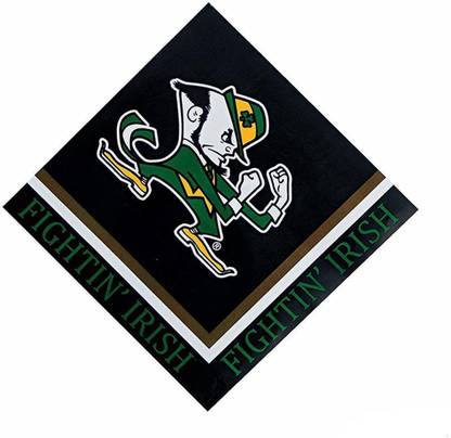 Creative Converting Notre Dame Fighting Irish Lunch Napkins Black Paper Napkins