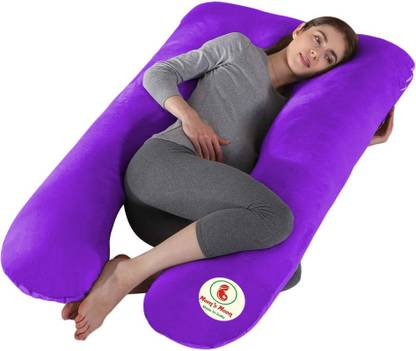 Mom's Moon Premium Ultar Soft U Shaped Microfibre Solid Pregnancy Pillow Pack of 1