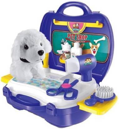 RBGIIT Dream Pet Store Playset , Pet Store Suitcase Toy Set