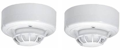 RAPID - X Security Plastic Heat Detector (White, Size 98 , 48 Mm) PACK OF 2 Wireless Sensor Security System