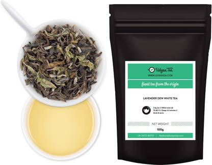 Udyan Tea Lavender Dew White Tea, (40 cups) Lavender, Mint White Tea Vacuum Pack