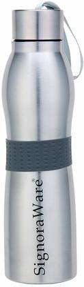 Signoraware Single Walled Stainless Steel Fridge Water Bottle, 1000 ml, Silver 1000 ml Bottle
