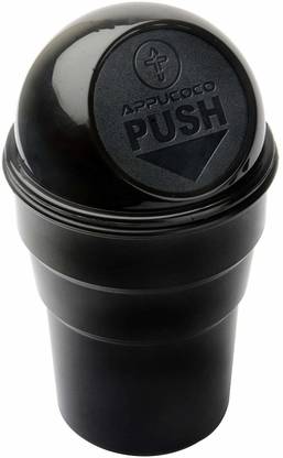APPUCOCO Mini Car Trash Bin Can Holder Plastic Dustbin