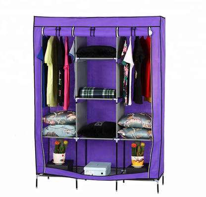 Smart Saver 8 Shelf Closet Organizer Wardrobe Micro Fiber Collapsible Wardrobe