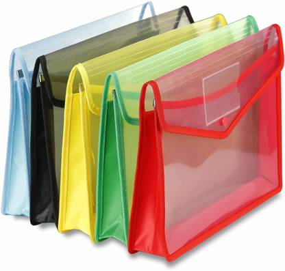 JDENTS Plastic File Folder Expanding Bag Plastic Envelope Folder
