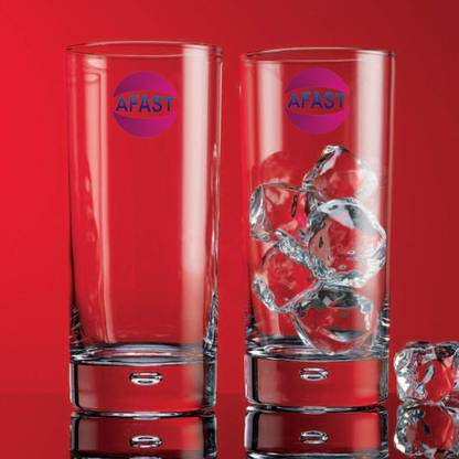 AFAST (Pack of 2) Stylish Multi-Purpose Beverage Tumbler Drinking Glass, Set Of 2, 250 ml -KT11 Glass Set Water/Juice Glass
