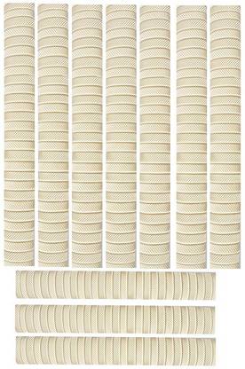 Owlix Pack of 10 Cricket Bat Handle White Grip Chevron