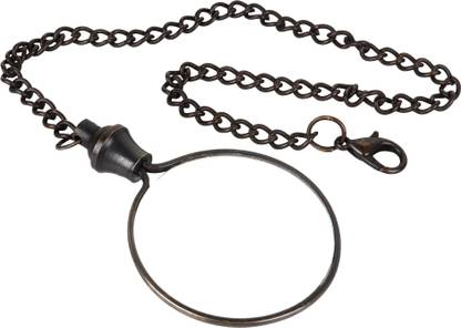 Keeratly 2 Inch Reading Magnifiers Vintage Brass Pocket Magnifier with Chain 2X Pocket Magnifier