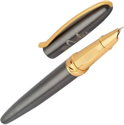 Oculus Charms-1815 Grey with Golden Combination Metallic Fountain Pen