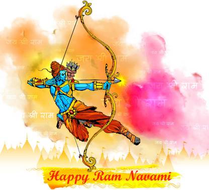 Happy Ram navami Poster Paper Print