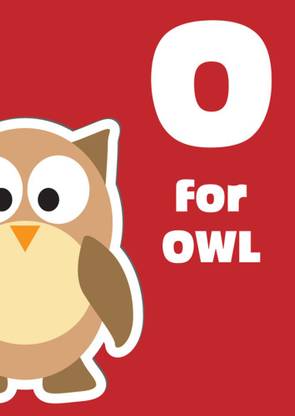 alphabet o for owl Paper Print