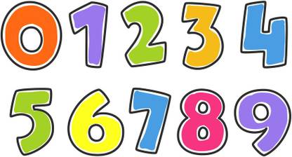 numbers 1-0 Paper Print
