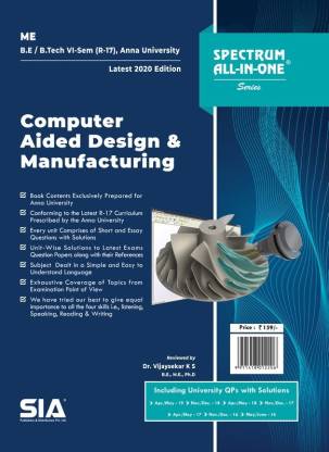 Computer Aided Design And Manufacturing, B.E/B.Tech VI-Semester (R-17) (Anna University) Mechanical Engineering (ME), Latest 2020 Edition