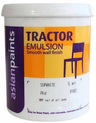 Asian Paints Tractor Emulsion Wall Paint, 4 L (White) White Emulsion Wall Paint