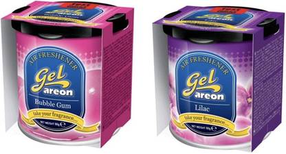 areon BUBBLE GUM & LILAC Car Freshener Diffuser Gel Can