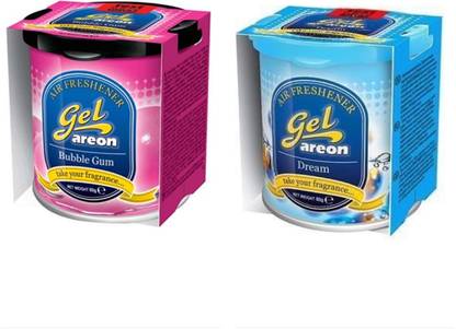 areon BUBBLE GUM & DREAM Car Freshener Diffuser Gel Can