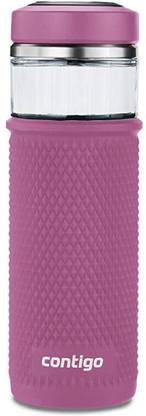 Contigo Evoke Glass Water Bottle with Silicone Sleeve, 20 oz., Malbec [CAT_116147] 591.4 ml Bottle