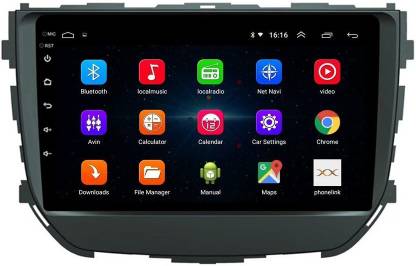 Autoform Vitara Brezza 9 Inch Touchscreen 2GB RAM 16GB Internal Memory Android Car Stereo with Inbuilt GPS Navigation WIFI Mirrorlink Bluetooth USB Google Playstore Youtube Car Stereo