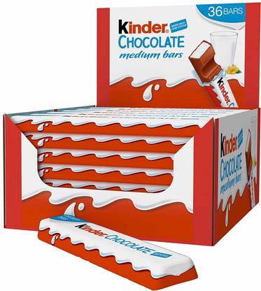 Kinder Maxi Chocolate 36 Stick Box Bars