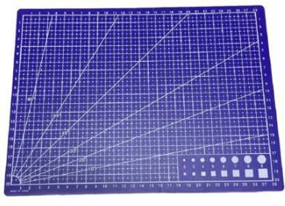 Koonchi A4 Cutting Mat Printed Grid Lines Scale Plate Knife Leather Paper Board Cutting Mat