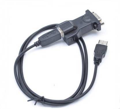 Kretech VGA Cable 0.25 m USB 2.0 to RS232 Serial DB9 9 Pin Converter Adapter Cable (Black)